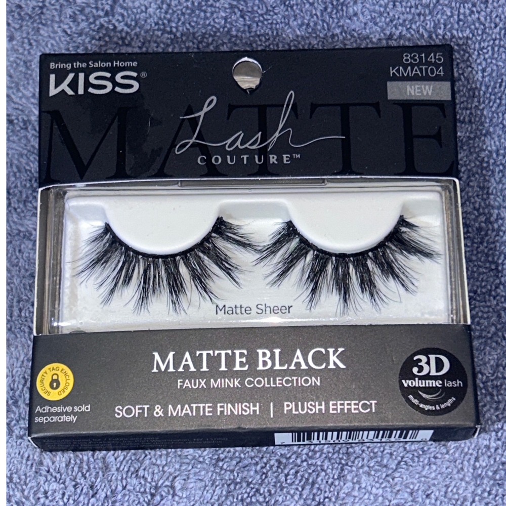 KISS Lash Couture Matte Black Faux Mink 3D Volume Lashes